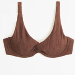 NWT AF Wide Strap Underwire Bikini Top in Brown